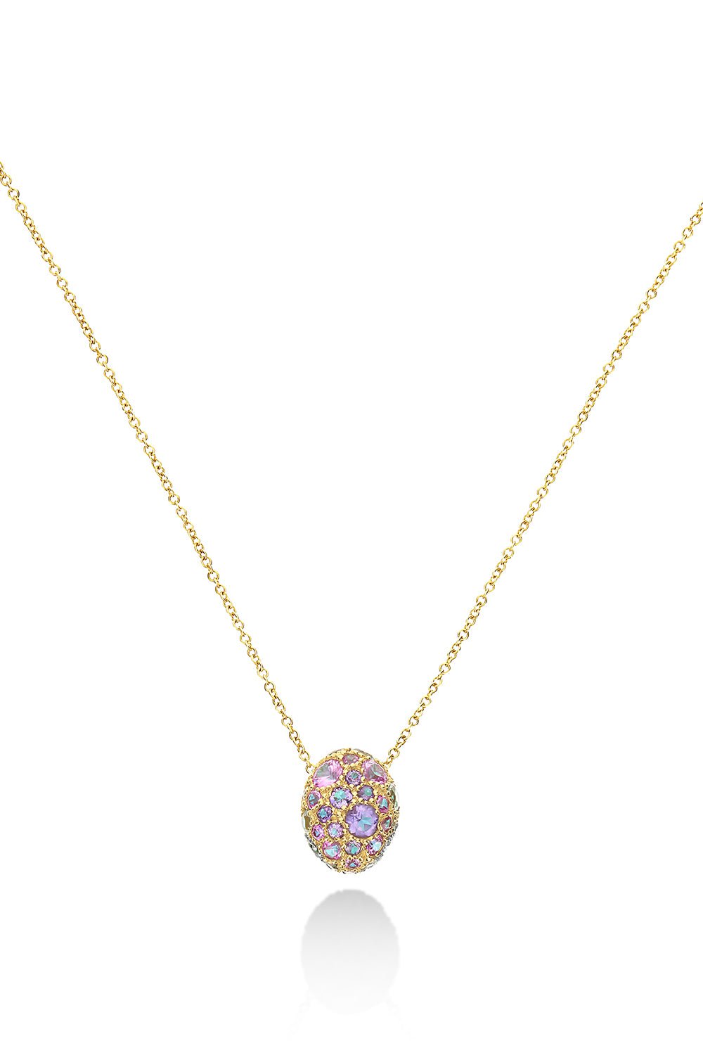 NANIS-Reverse Labrodite Double-Face Necklace-YELLOW GOLD