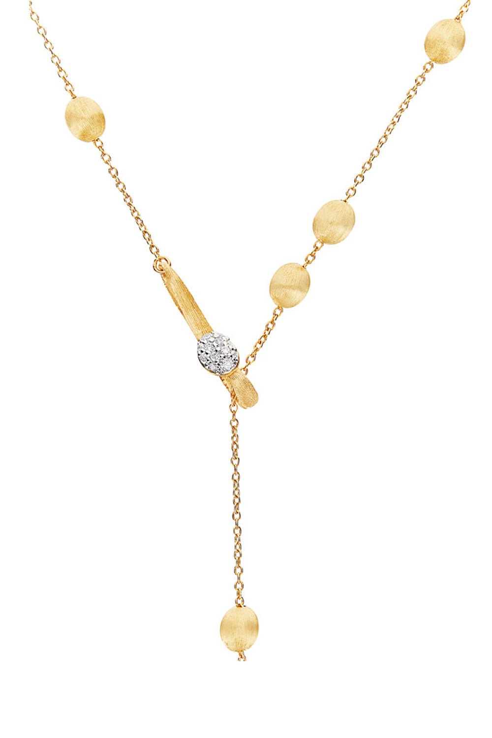 NANIS-Soffio Diamond Y Necklace-YELLOW GOLD