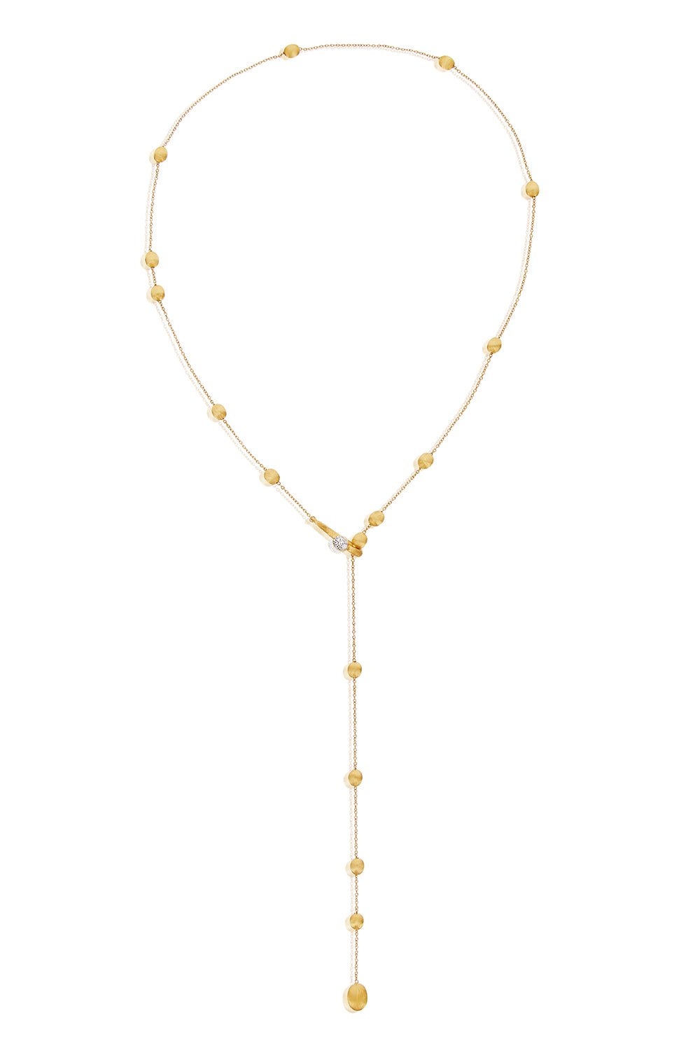 NANIS-Soffio Diamond Y Necklace-YELLOW GOLD