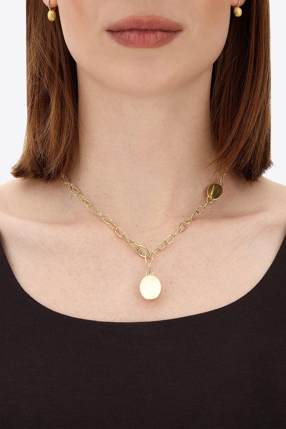 Two Boule Sway Link Y Necklace-YELLOW GOLD-JEWELRYFINE JEWELNECKLACE O-NANIS