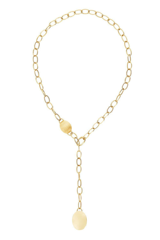 Two Boule Sway Link Y Necklace
