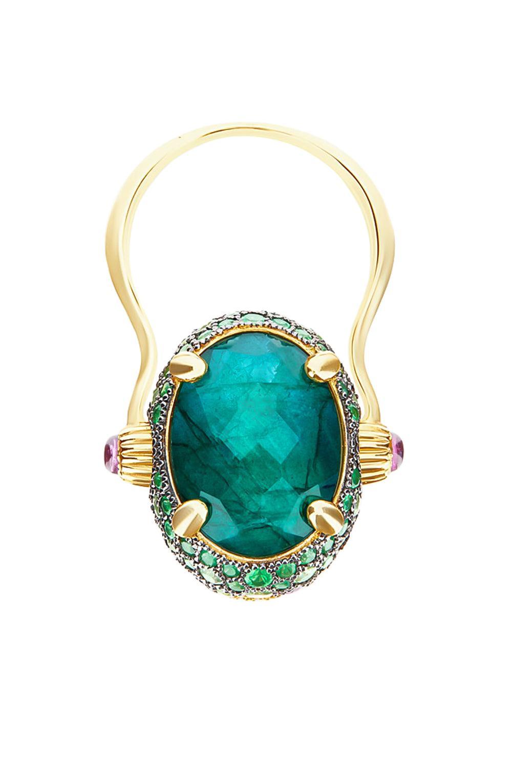 Sapphire Amethyst Reverse Double Face Large Ring-YELLOW GOLD-6-JEWELRYFINE JEWELRING-NANIS
