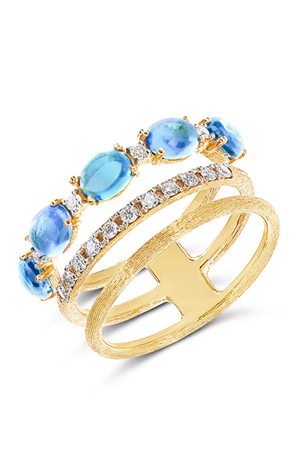 NANIS-Azure Triple Band Ring-YELLOW GOLD