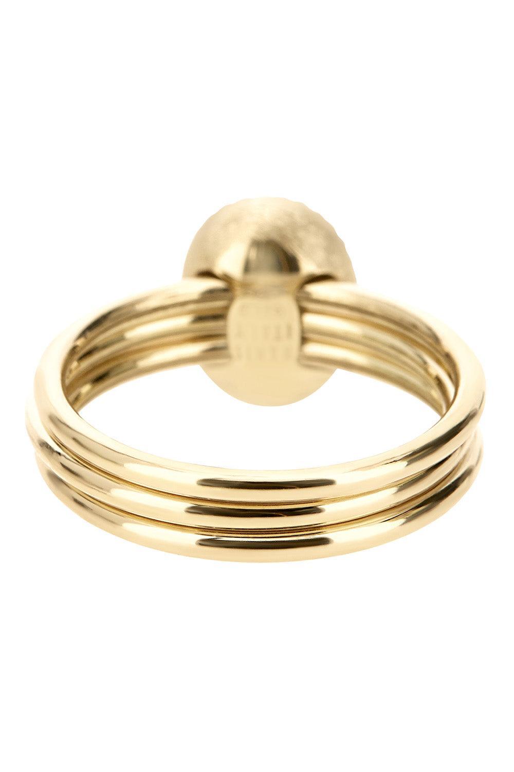 Diamond Halo Three Band Circle Ring-YELLOW GOLD-6.5-JEWELRYFINE JEWELRING-NANIS