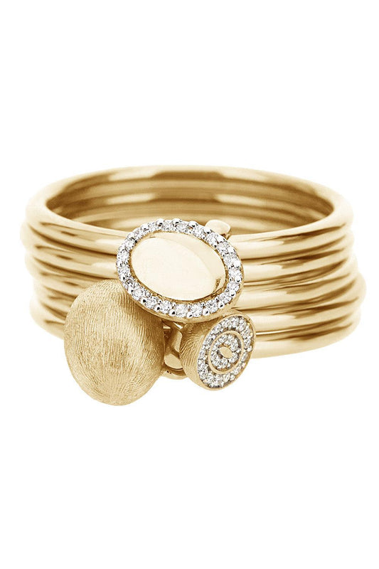 Diamond Multi Boules Three Band Ring