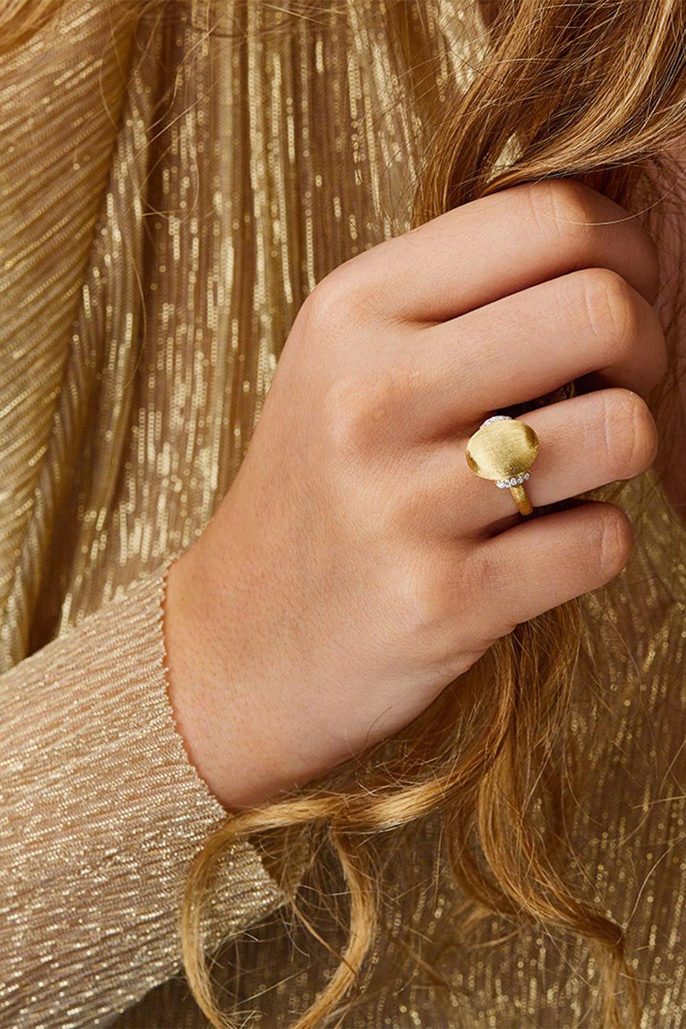 NANIS-Elite Gold Boule Diamond Pave Ring-YELLOW GOLD