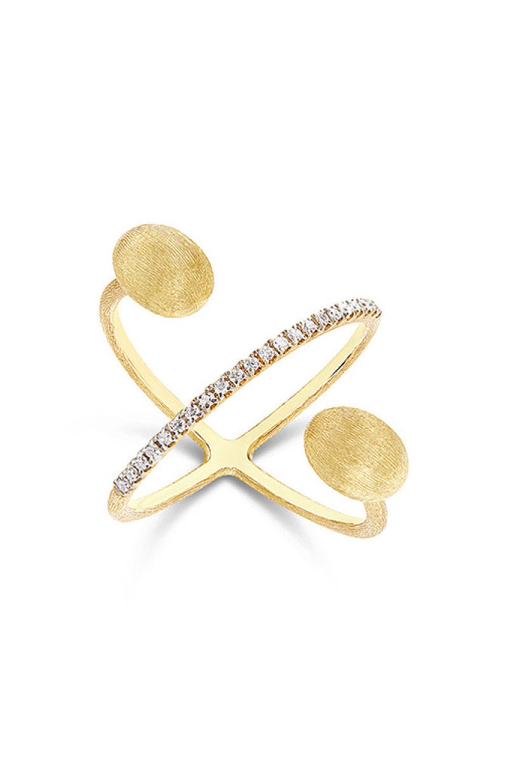 NANIS-Elite Criss Cross Ring-YELLOW GOLD