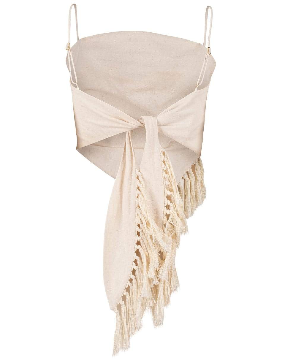 NANUSHKA-Raelynn Drape Fringe Scarf Top-