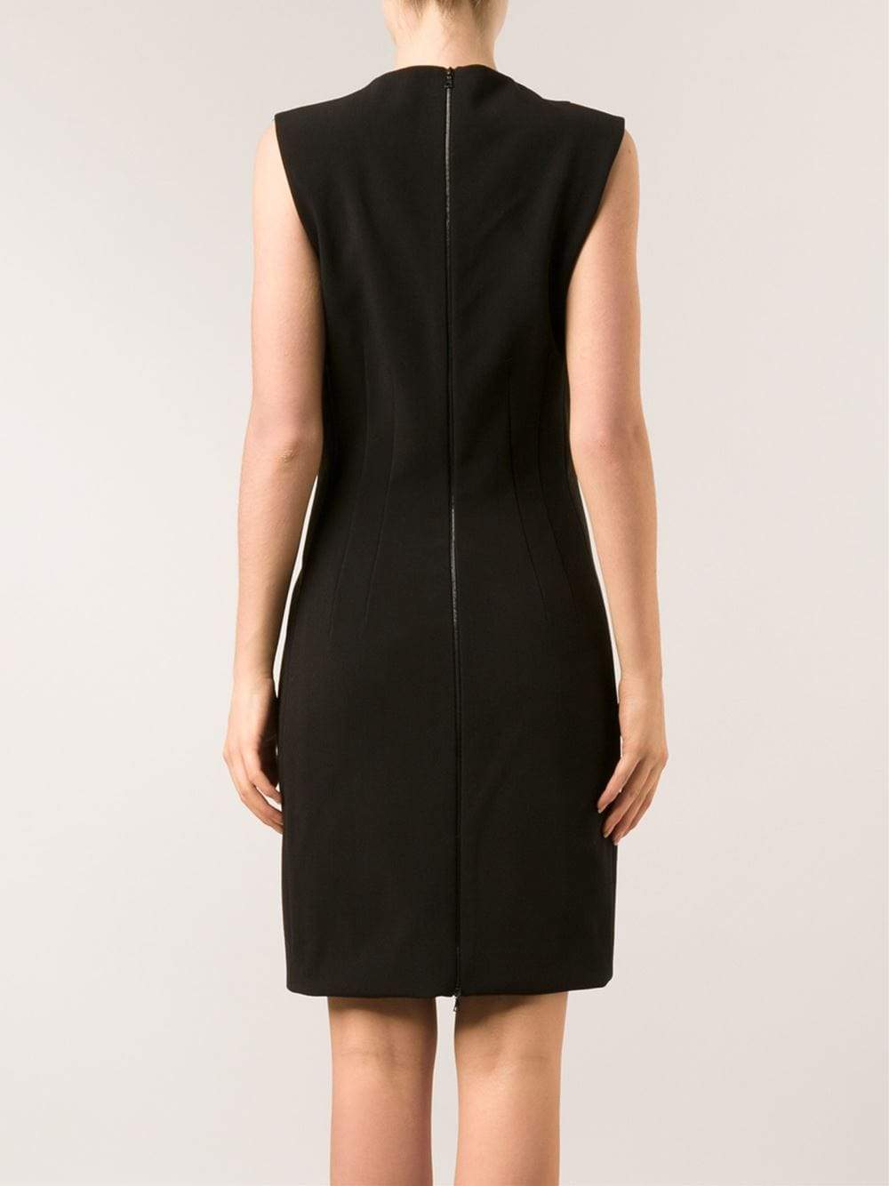 NARCISO RODRIGUEZ-Striped Crew Sheath-