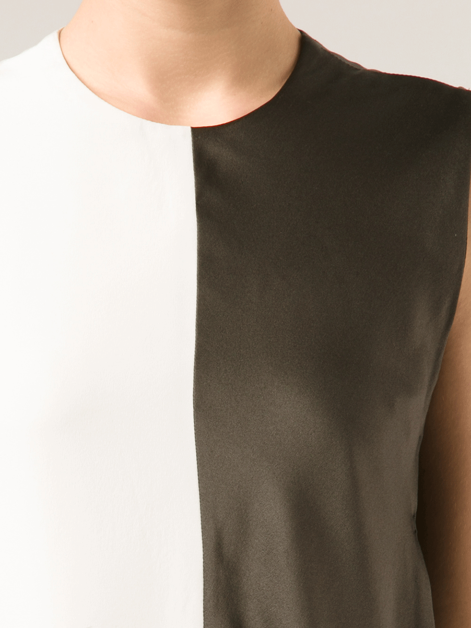 NARCISO RODRIGUEZ-Bi-Color Crew Dress-