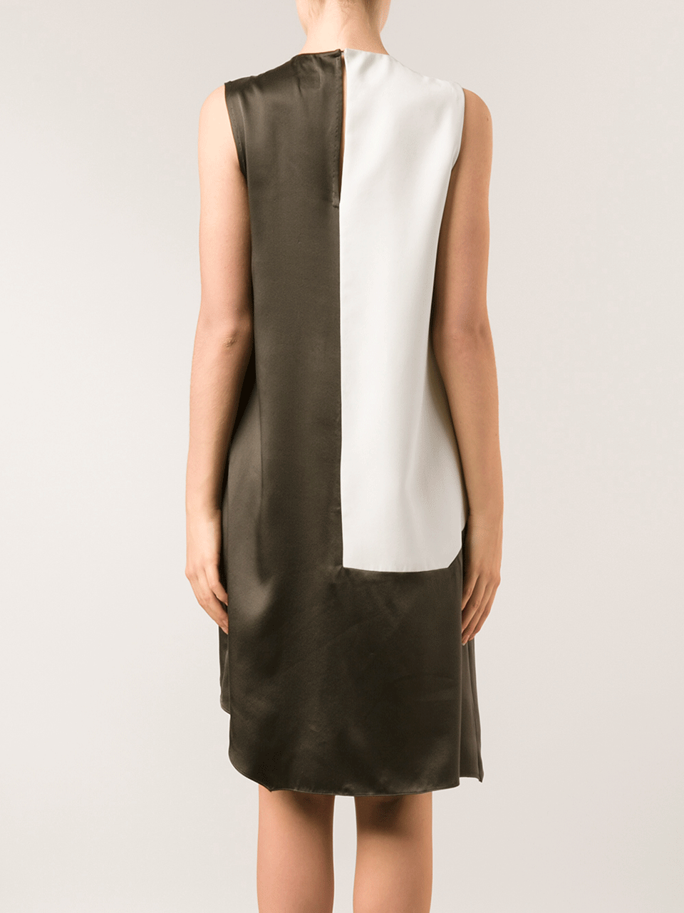 NARCISO RODRIGUEZ-Bi-Color Crew Dress-