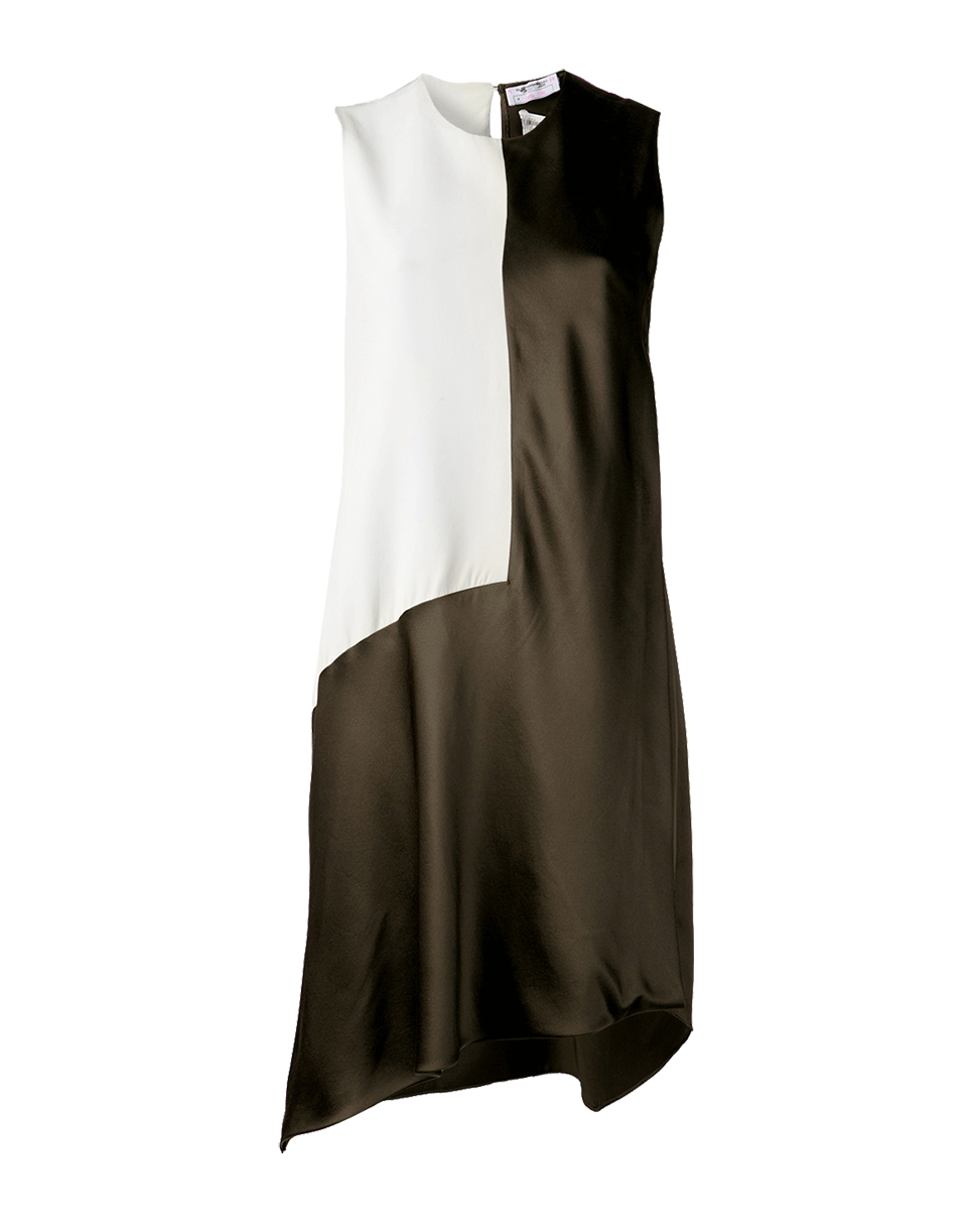NARCISO RODRIGUEZ-Bi-Color Crew Dress-
