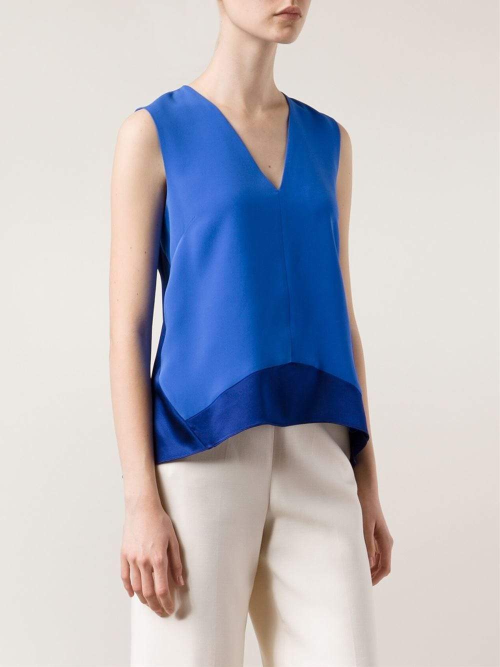 NARCISO RODRIGUEZ-Silk Combo Blouse-