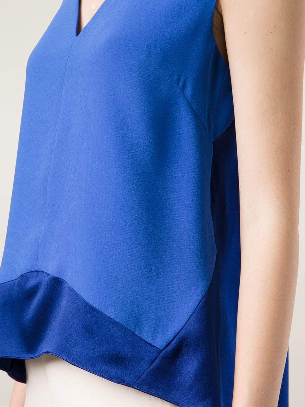 NARCISO RODRIGUEZ-Silk Combo Blouse-