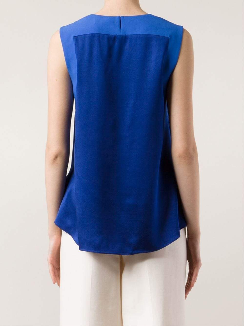 NARCISO RODRIGUEZ-Silk Combo Blouse-