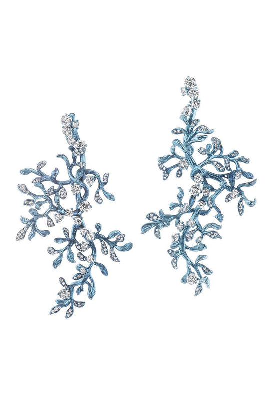 Diamond Blue Eevi Earrings-TITANIUM-JEWELRYFINE JEWELEARRING-NEHA DANI