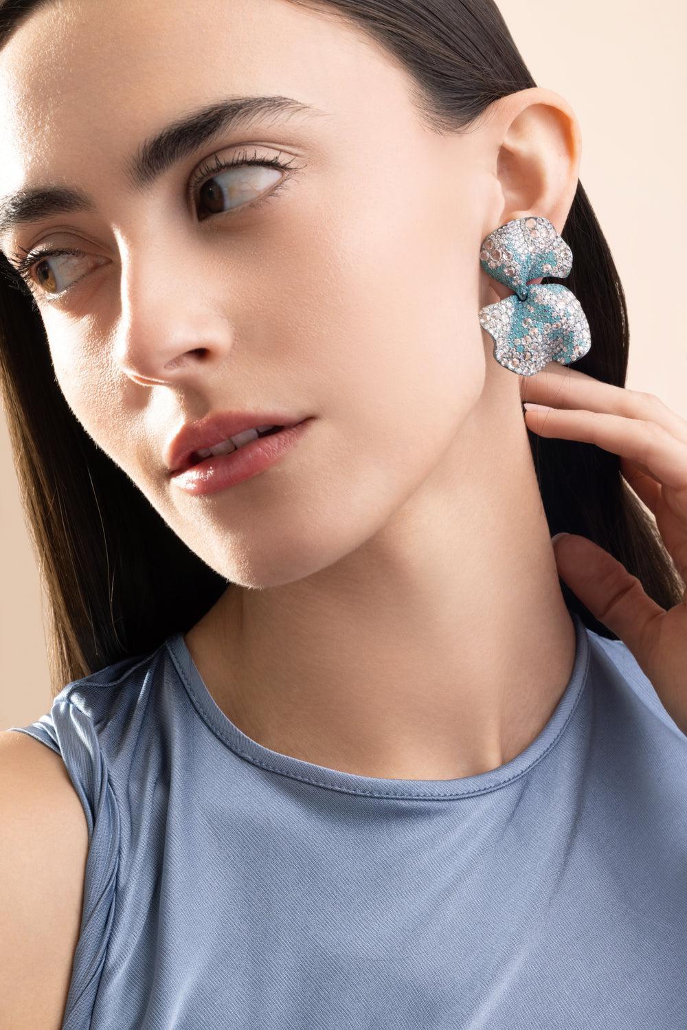 Paraiba Tourmaline Ceruleo Earrings-TITANIUM-JEWELRYFINE JEWELEARRING-NEHA DANI