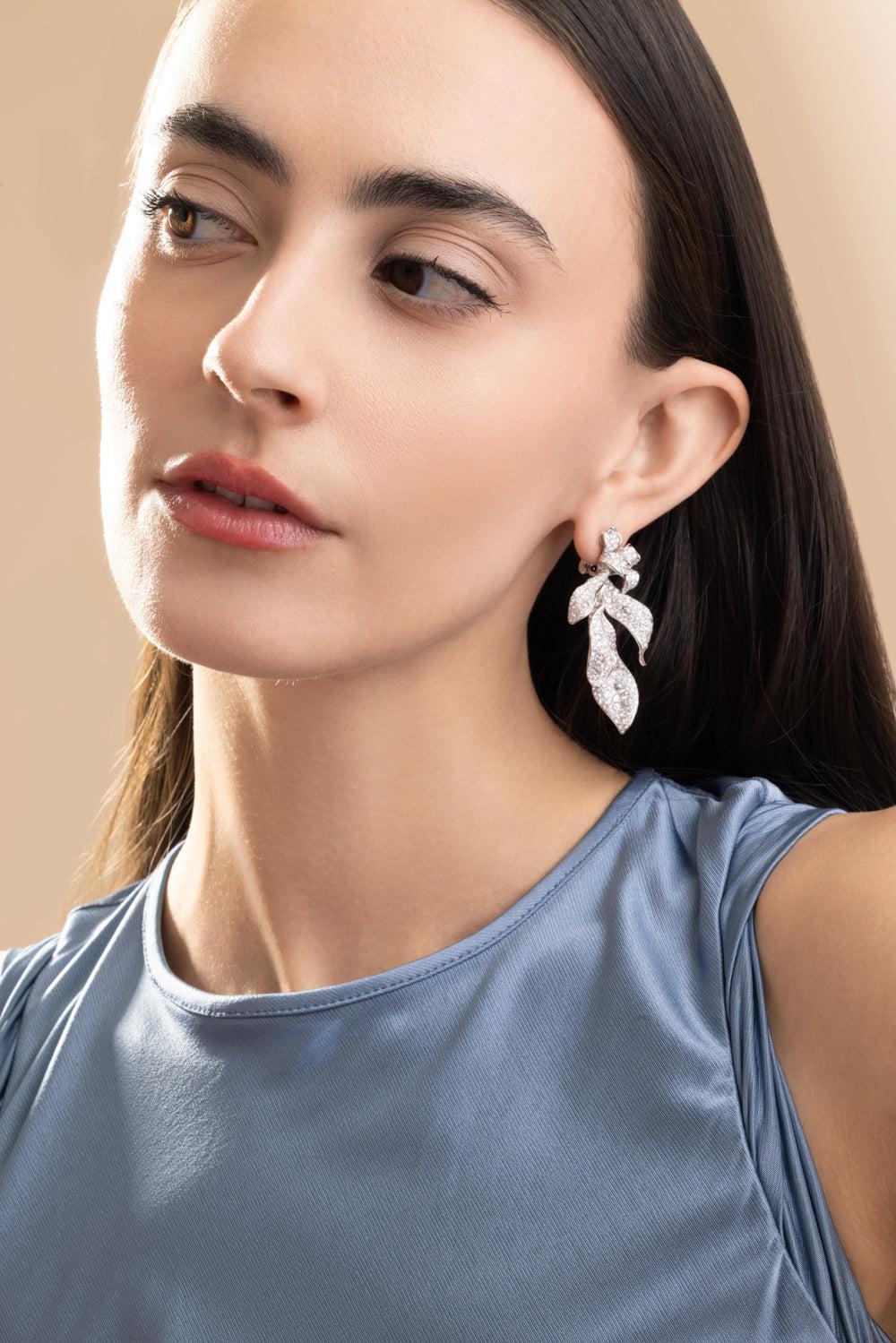 Diamond Neptune Earrings-WHITE GOLD-JEWELRYFINE JEWELEARRING-NEHA DANI