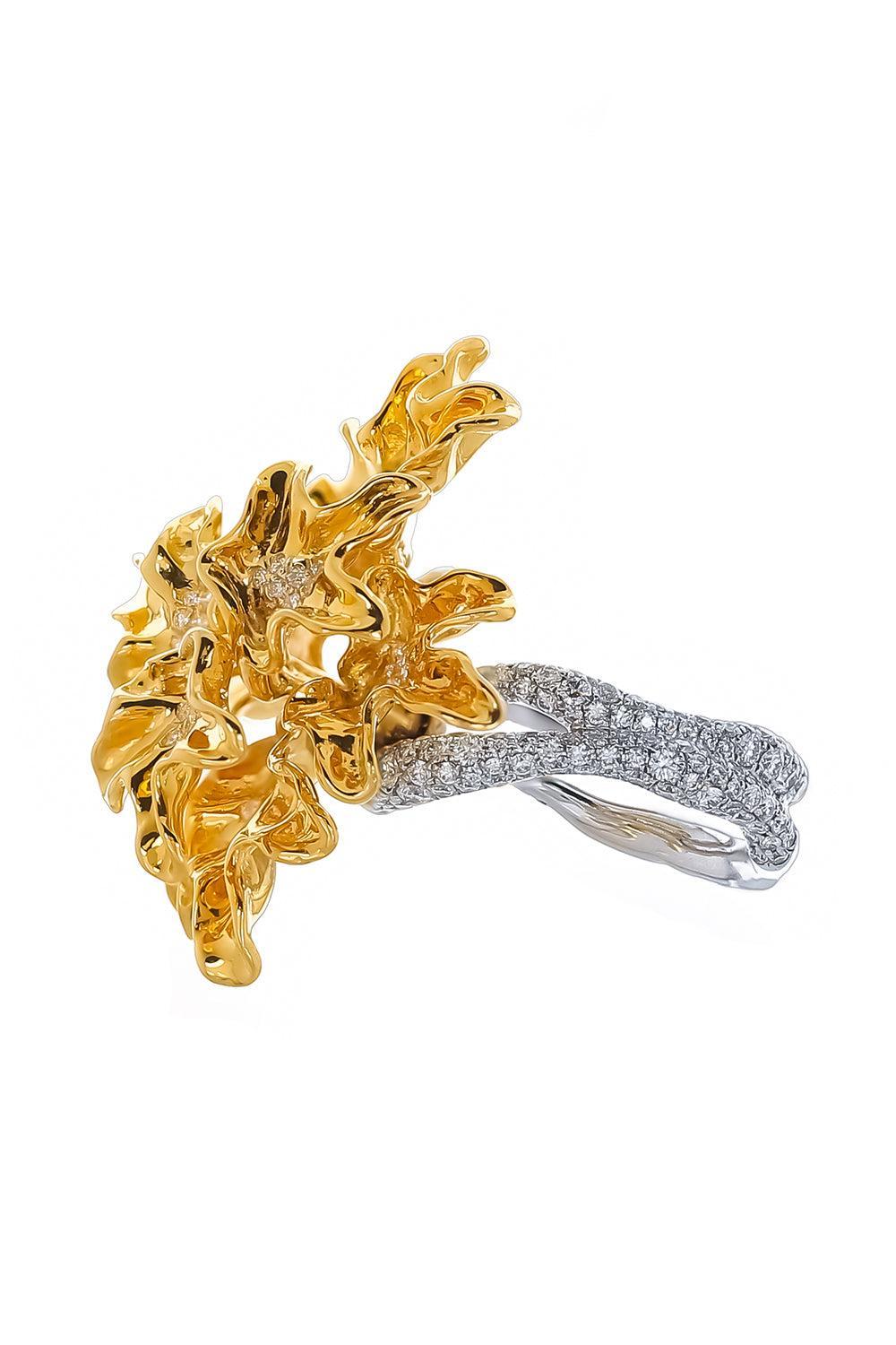 Diamond Feuille Chantal Ring-WHITE GOLD-7-JEWELRYFINE JEWELRING-NEHA DANI