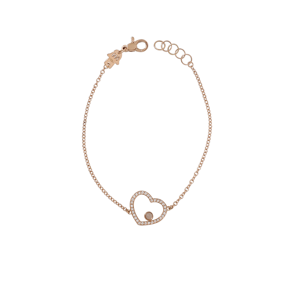 NETALI NISSIM-Amore Mini Heart Eye Bracelet-ROSE GOLD