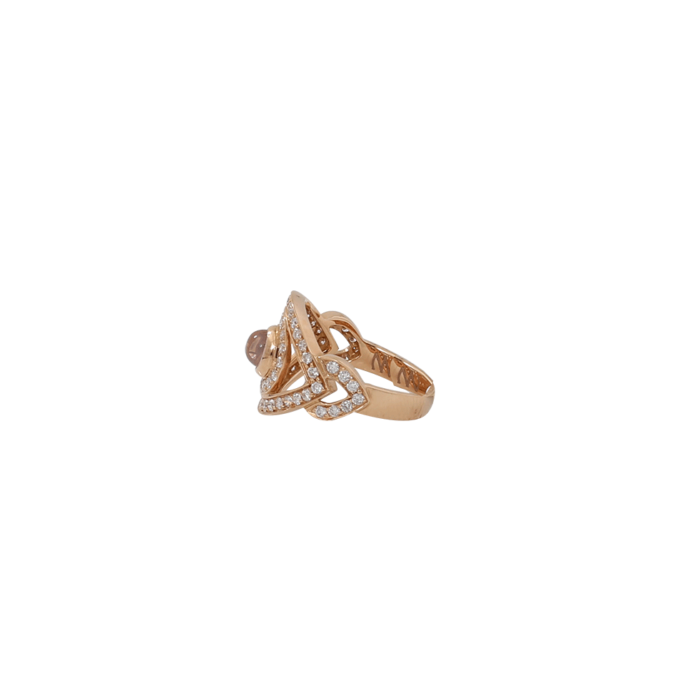NETALI NISSIM-Diamond And Moonstone Big Eye Ring-ROSE GOLD