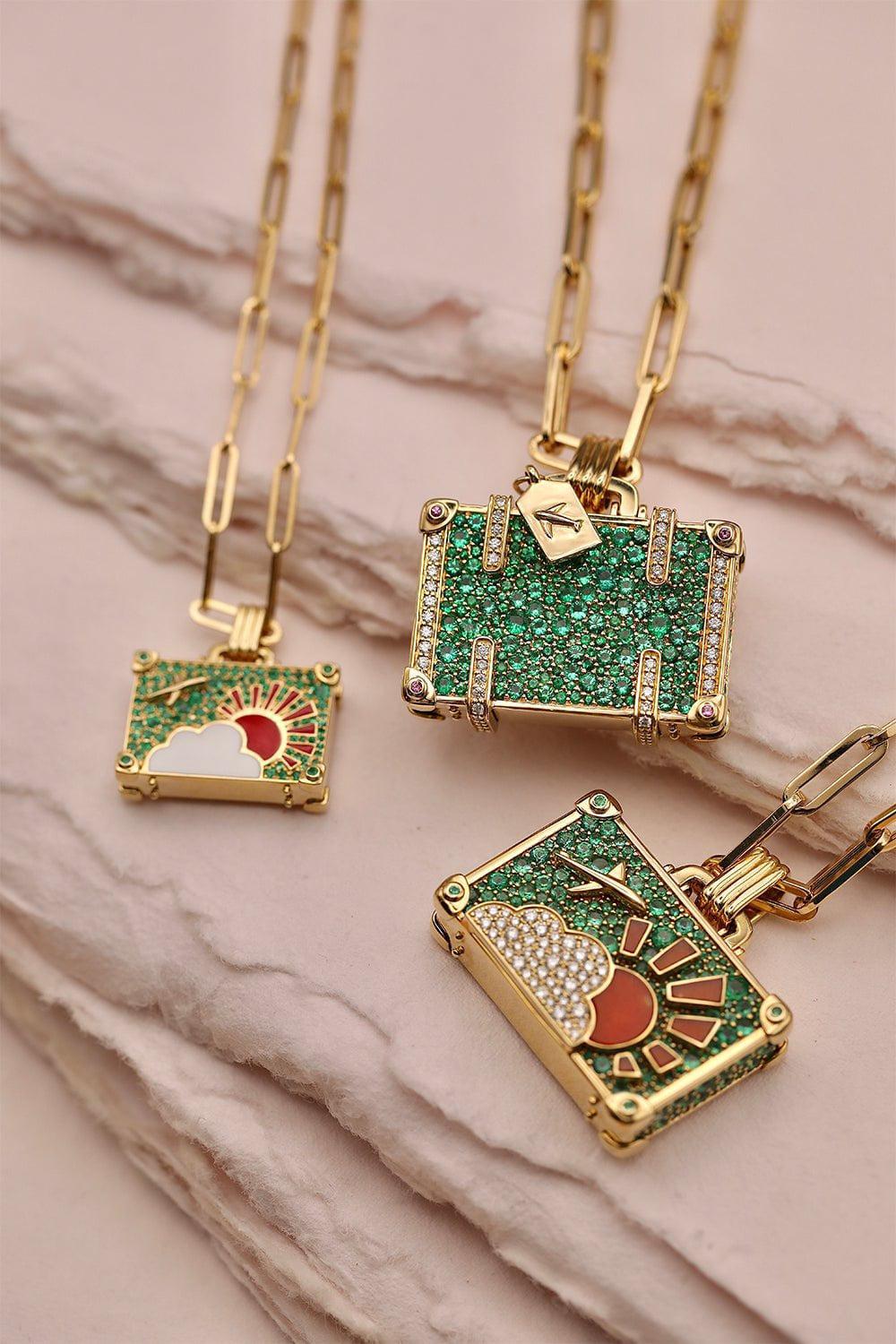 NEVERNOT-Large Colombian Beauty Suitcase Necklace-YELLOW GOLD