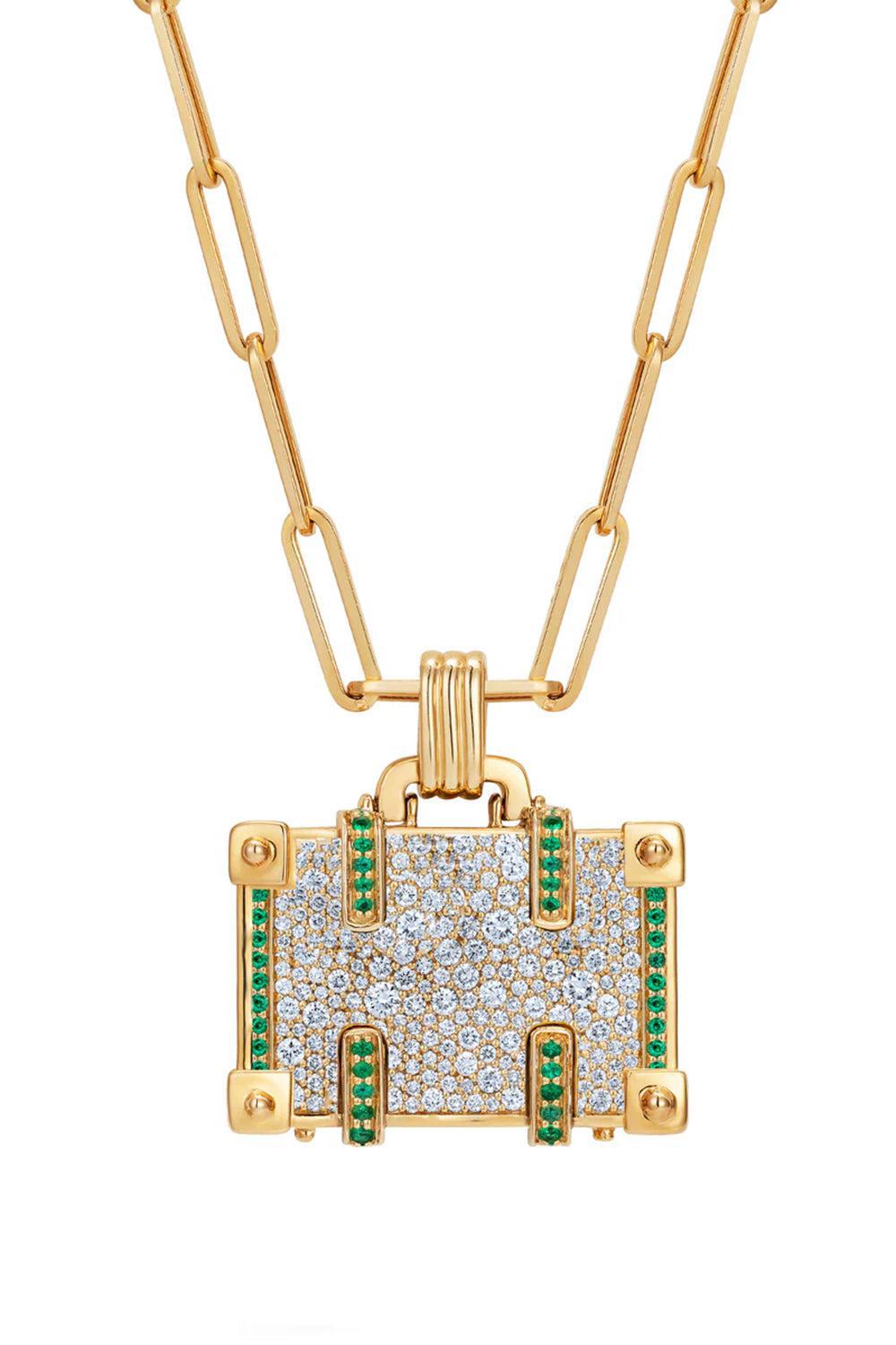 'Big Shot’ Weekend Suitcase Necklace-YELLOW GOLD-JEWELRYFINE JEWELNECKLACE O-NEVERNOT