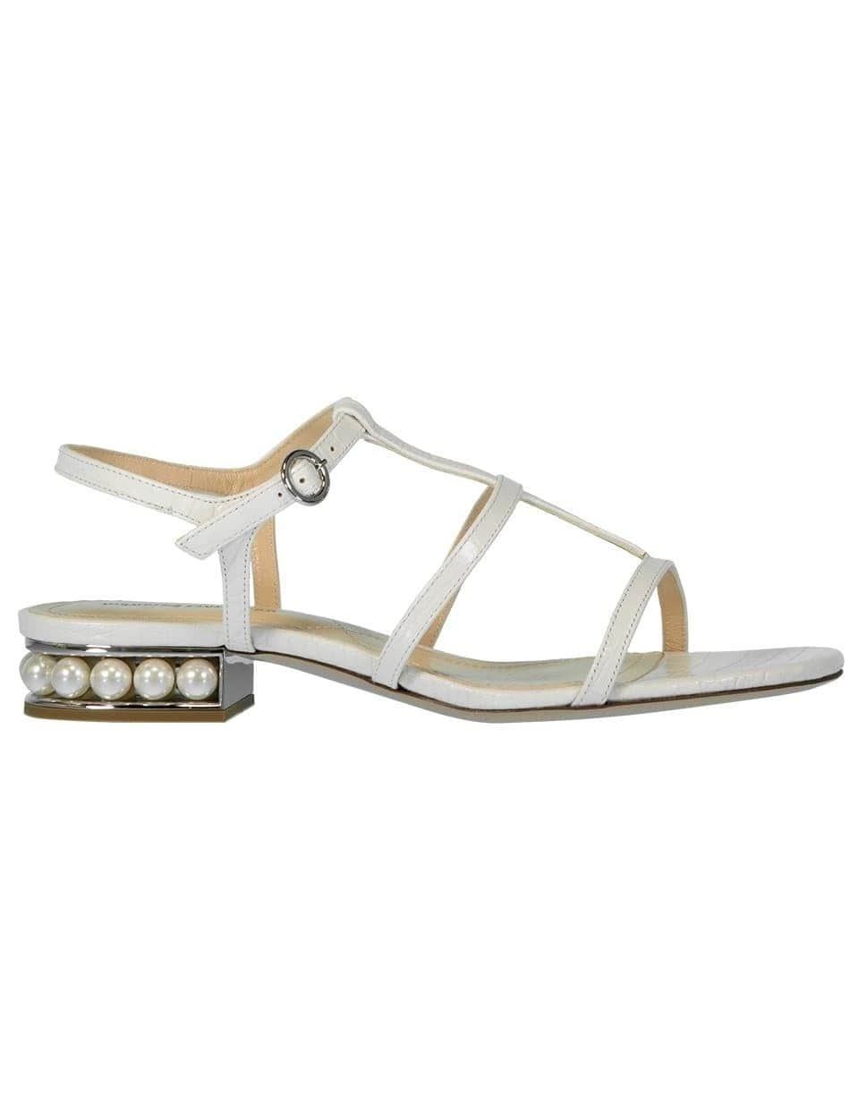 NICHOLAS KIRKWOOD-Croco Embossed Casati Strap Sandal-