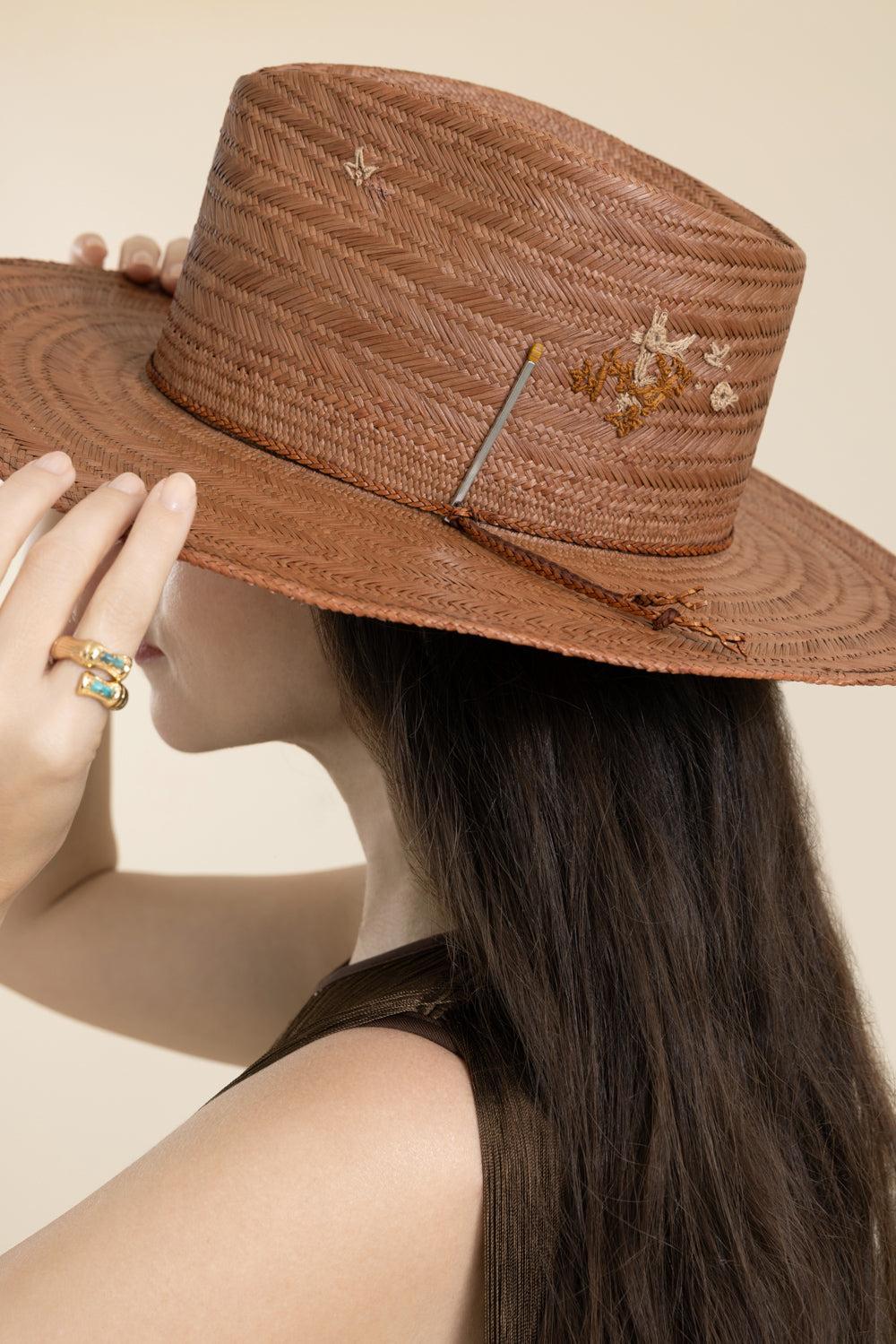 NF Coat Of Arms Hat-BROWN-56-ACCESSORIEHEADWEAR-NICK FOUQUET