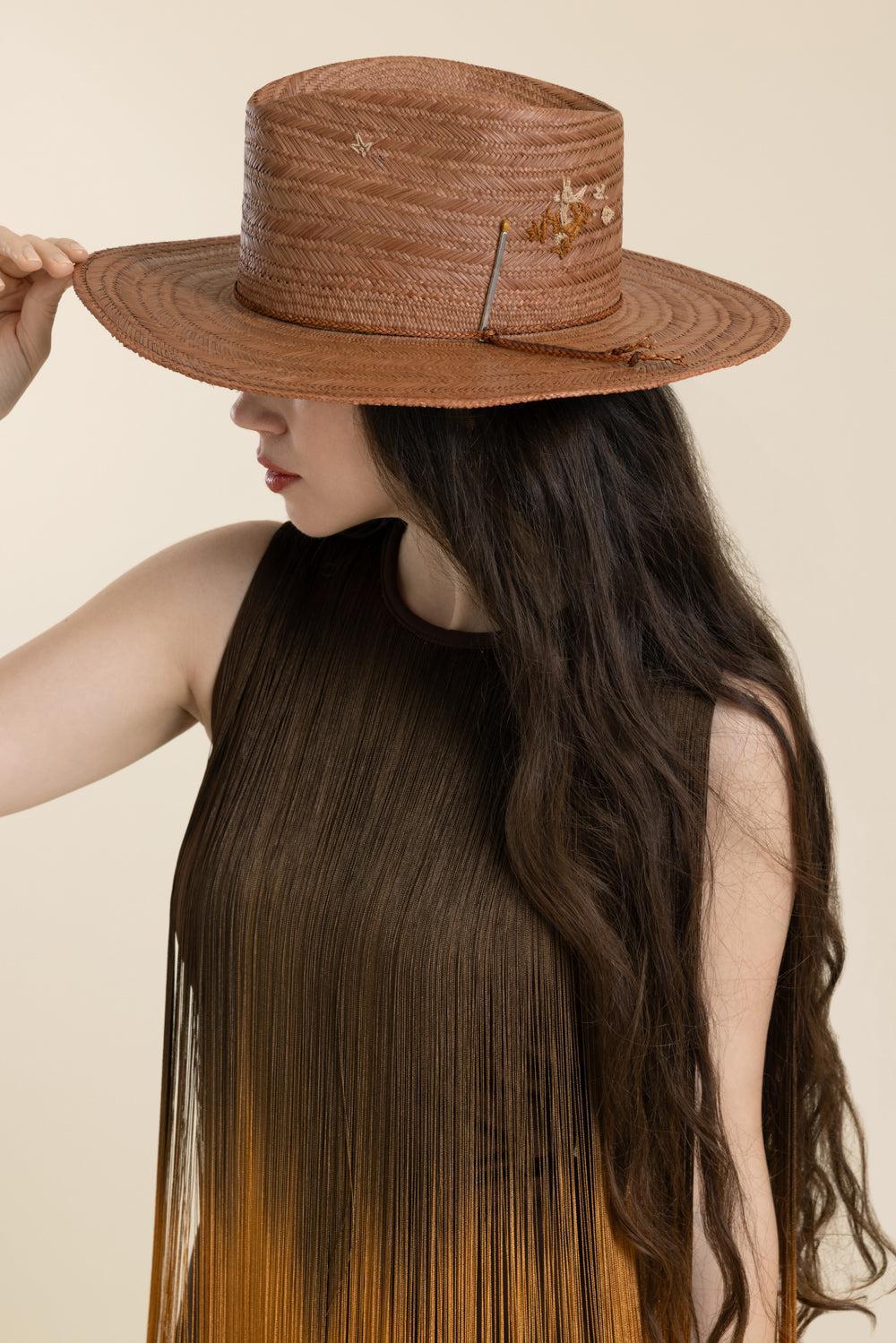 NF Coat Of Arms Hat-BROWN-56-ACCESSORIEHEADWEAR-NICK FOUQUET
