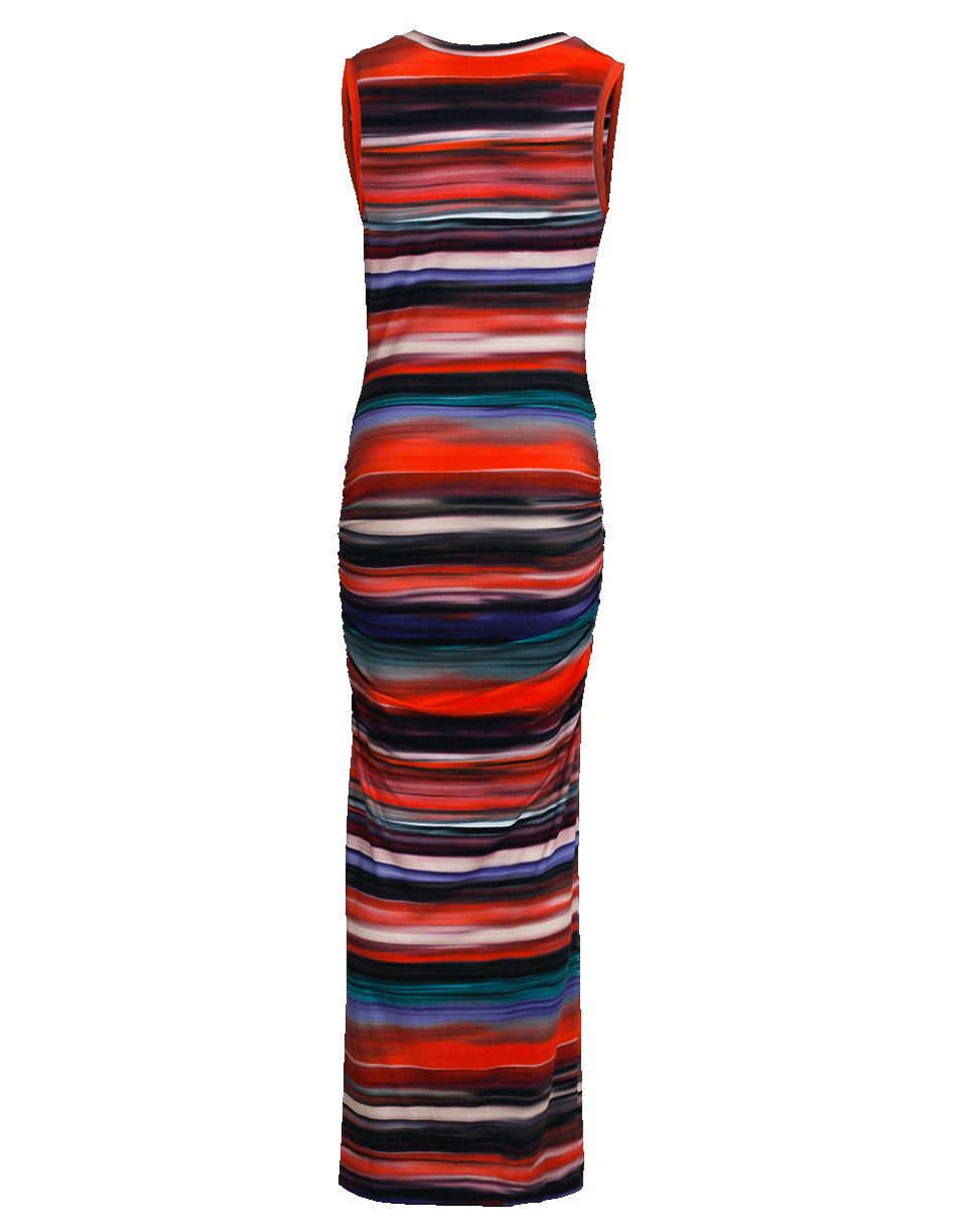 open lace back dress Jersey Stripe Maxi Dress
