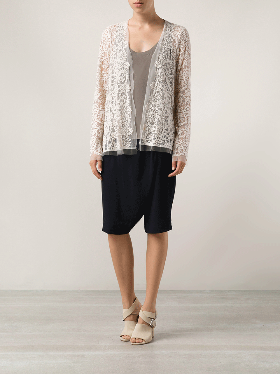 NICOLE MILLER-Lace Cardigan-