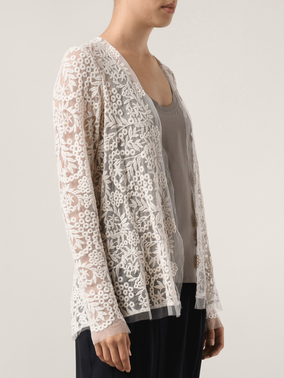 NICOLE MILLER-Lace Cardigan-