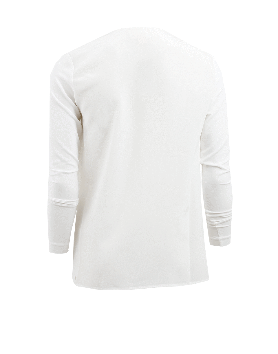 NICOLE MILLER-Liam Silk Drape Top-