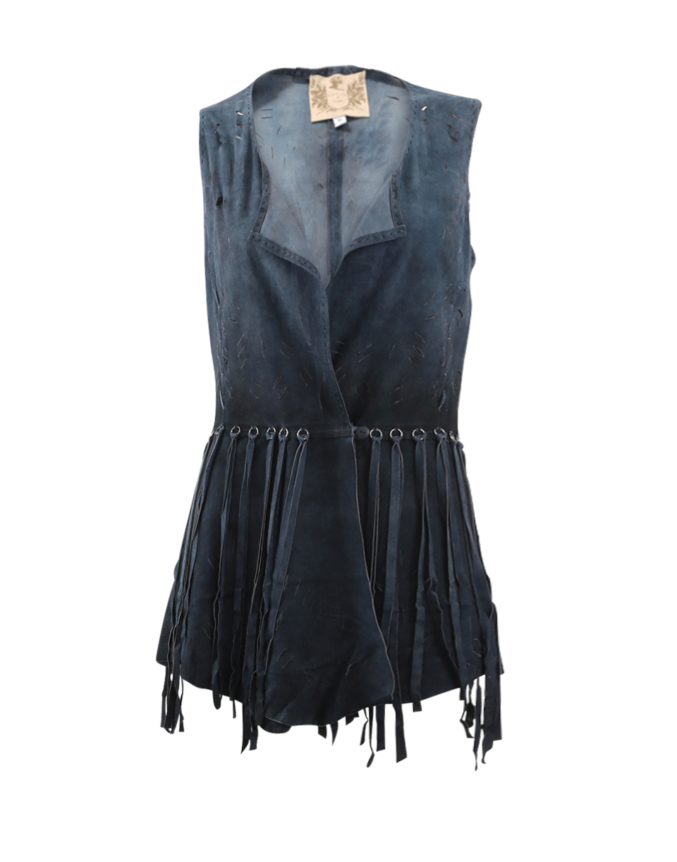 NIGEL PRESTON & KNIGHT-New Steview Fringe Bottom Gilet-