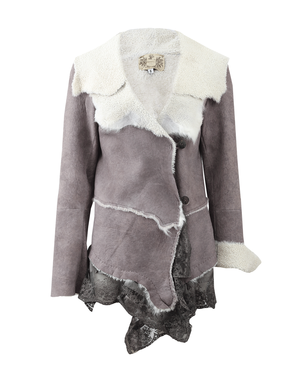 NIGEL PRESTON & KNIGHT-Lace Trim Coat-