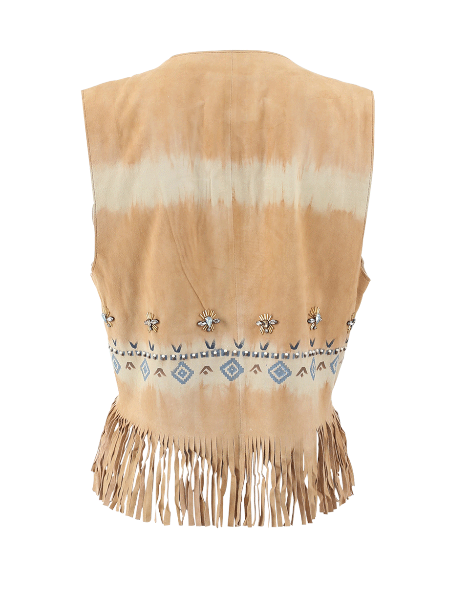 NIGEL PRESTON & KNIGHT-Beaded Fringe Gilet-