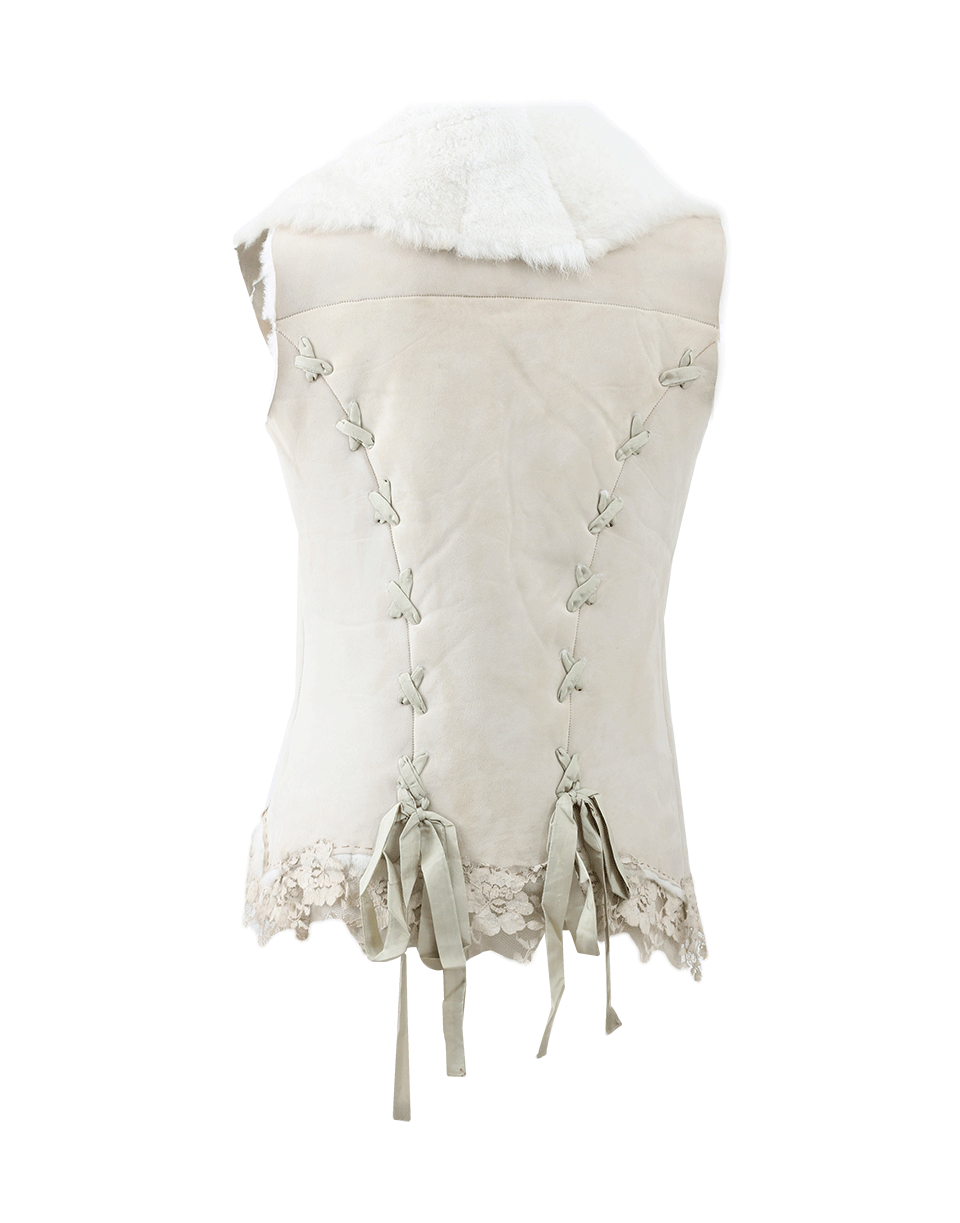 NIGEL PRESTON & KNIGHT-Lace Trim Body Warmer-