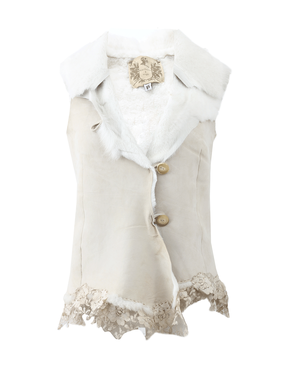 NIGEL PRESTON & KNIGHT-Lace Trim Body Warmer-