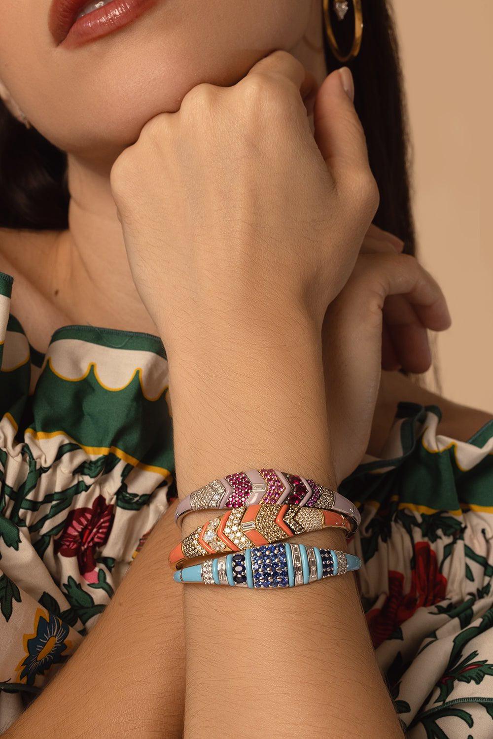 NIKOS KOULIS-Oui Brown Diamond Bracelet-WHITE GOLD