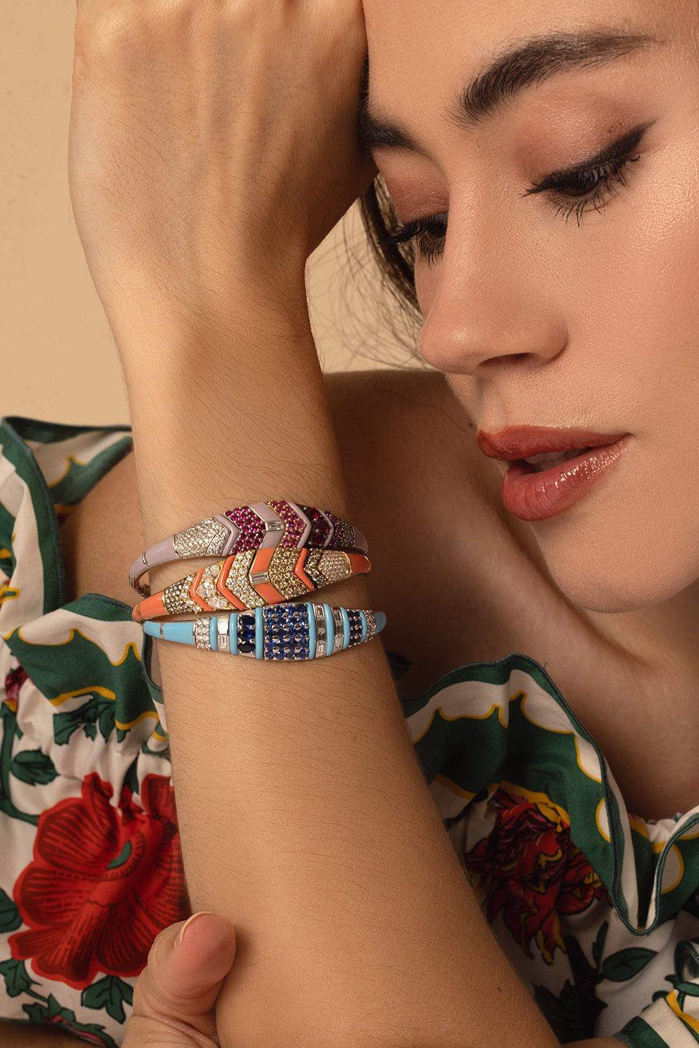 NIKOS KOULIS-Oui Brown Diamond Bracelet-WHITE GOLD