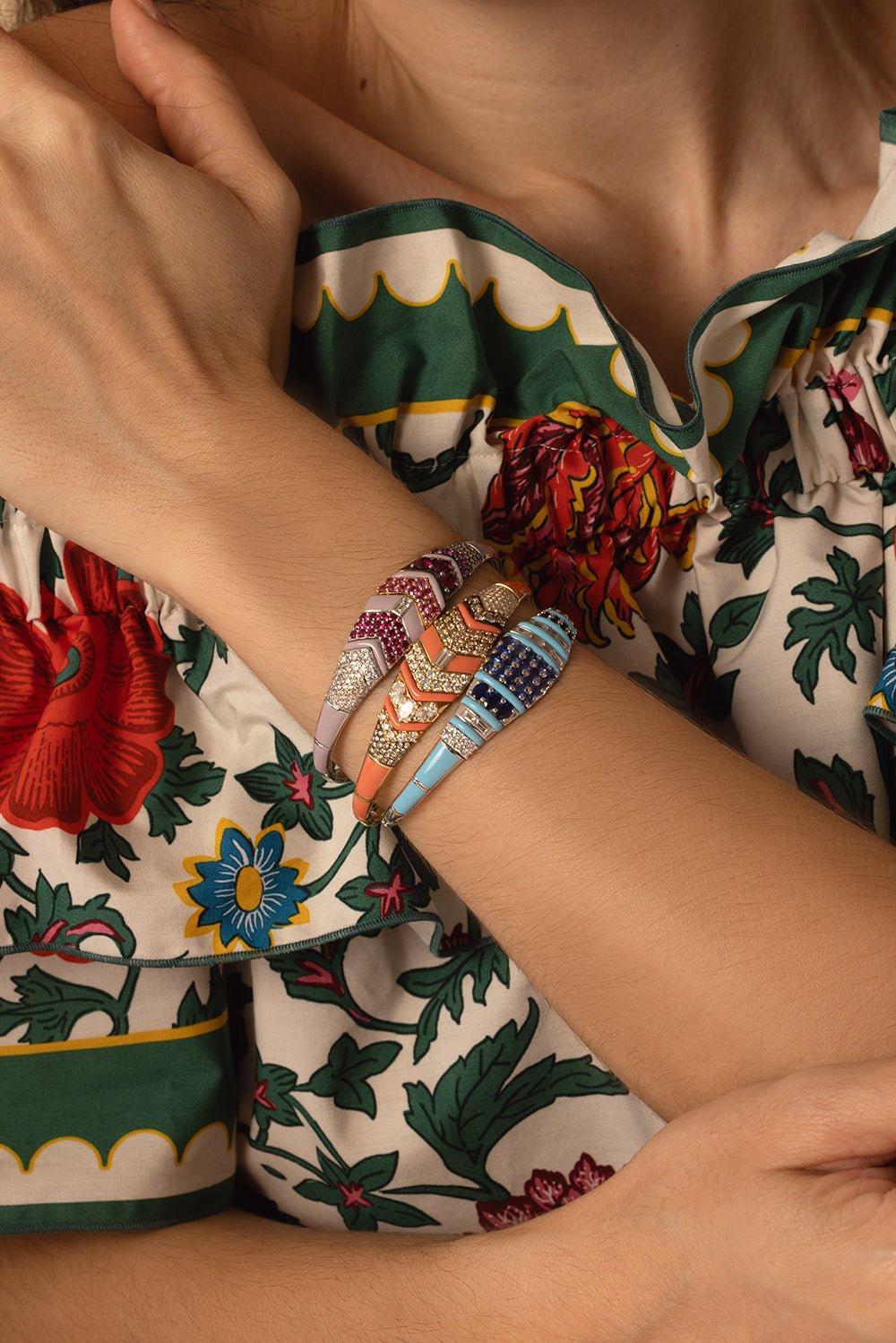 NIKOS KOULIS-Oui Brown Diamond Bracelet-WHITE GOLD