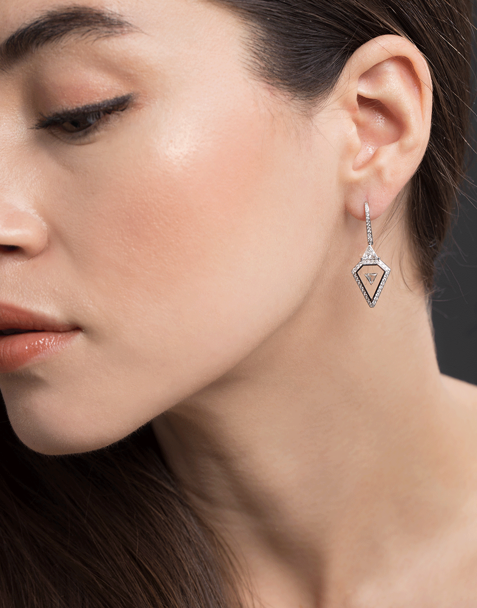 NIKOS KOULIS-Universe White Diamond Earrings-WHITE GOLD