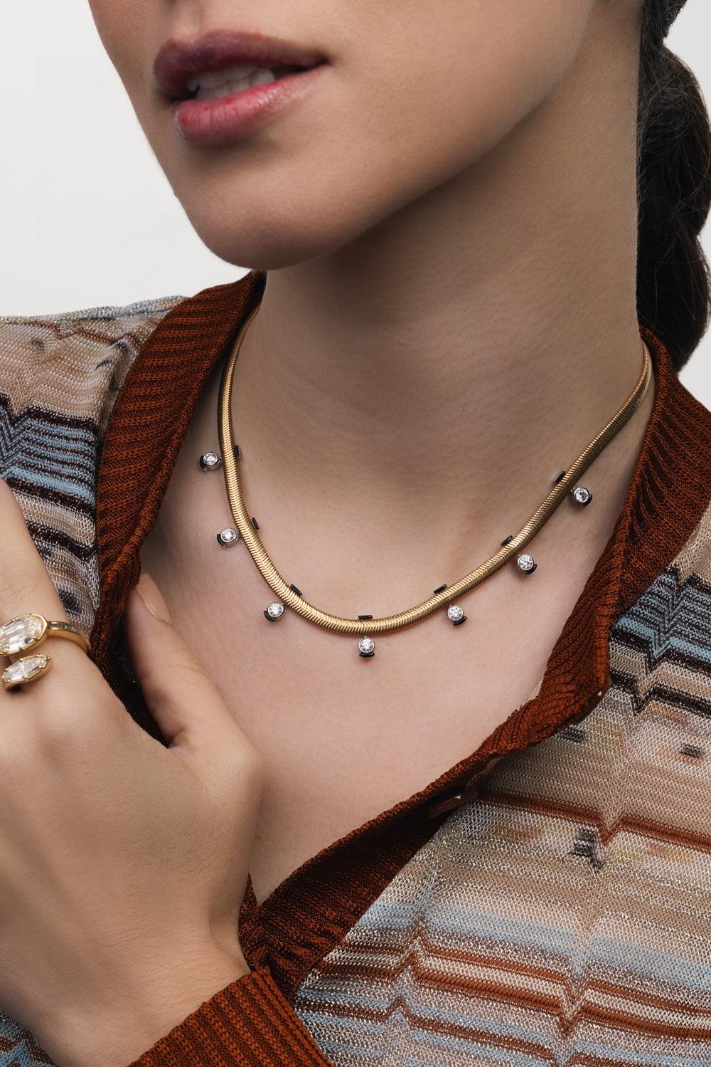 Feeling Necklace-YELLOW GOLD-JEWELRYFINE JEWELNECKLACE O-NIKOS KOULIS