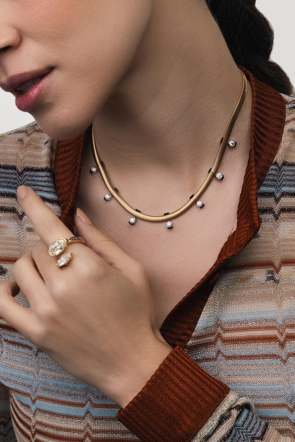 Feeling Necklace-YELLOW GOLD-JEWELRYFINE JEWELNECKLACE O-NIKOS KOULIS