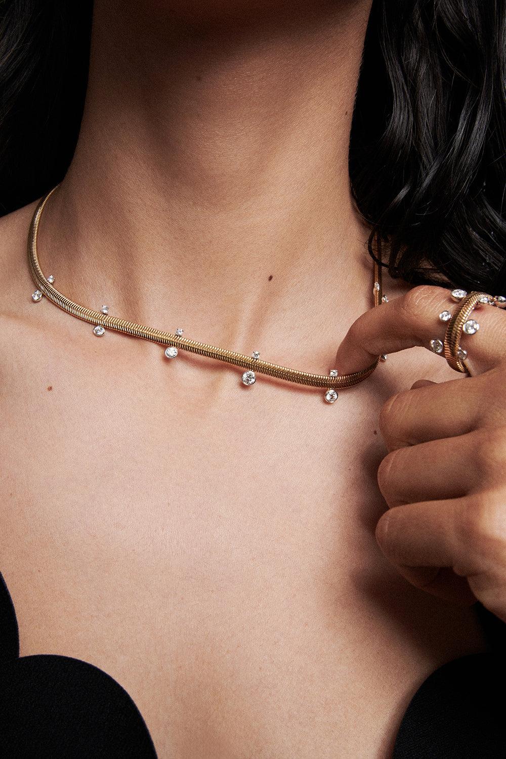 Feeling Necklace-YELLOW GOLD-JEWELRYFINE JEWELNECKLACE O-NIKOS KOULIS