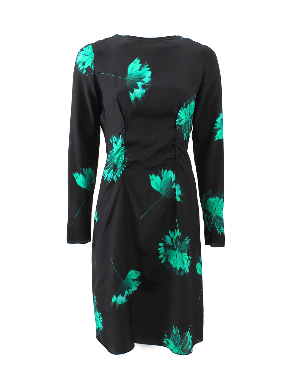 NINA RICCI-Boatneck Flower Print Dress-