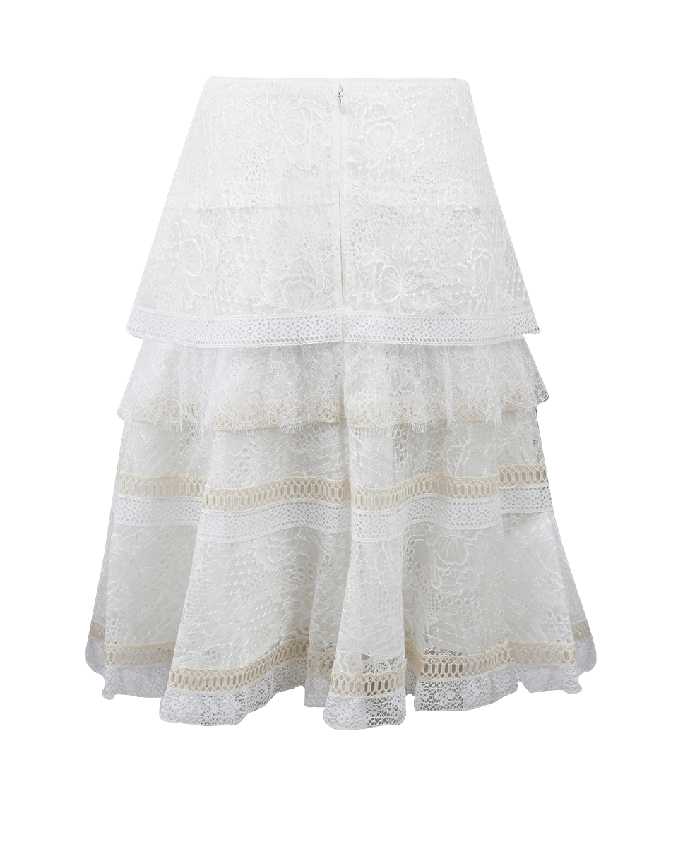 NINA RICCI-Lace Tier Skirt-