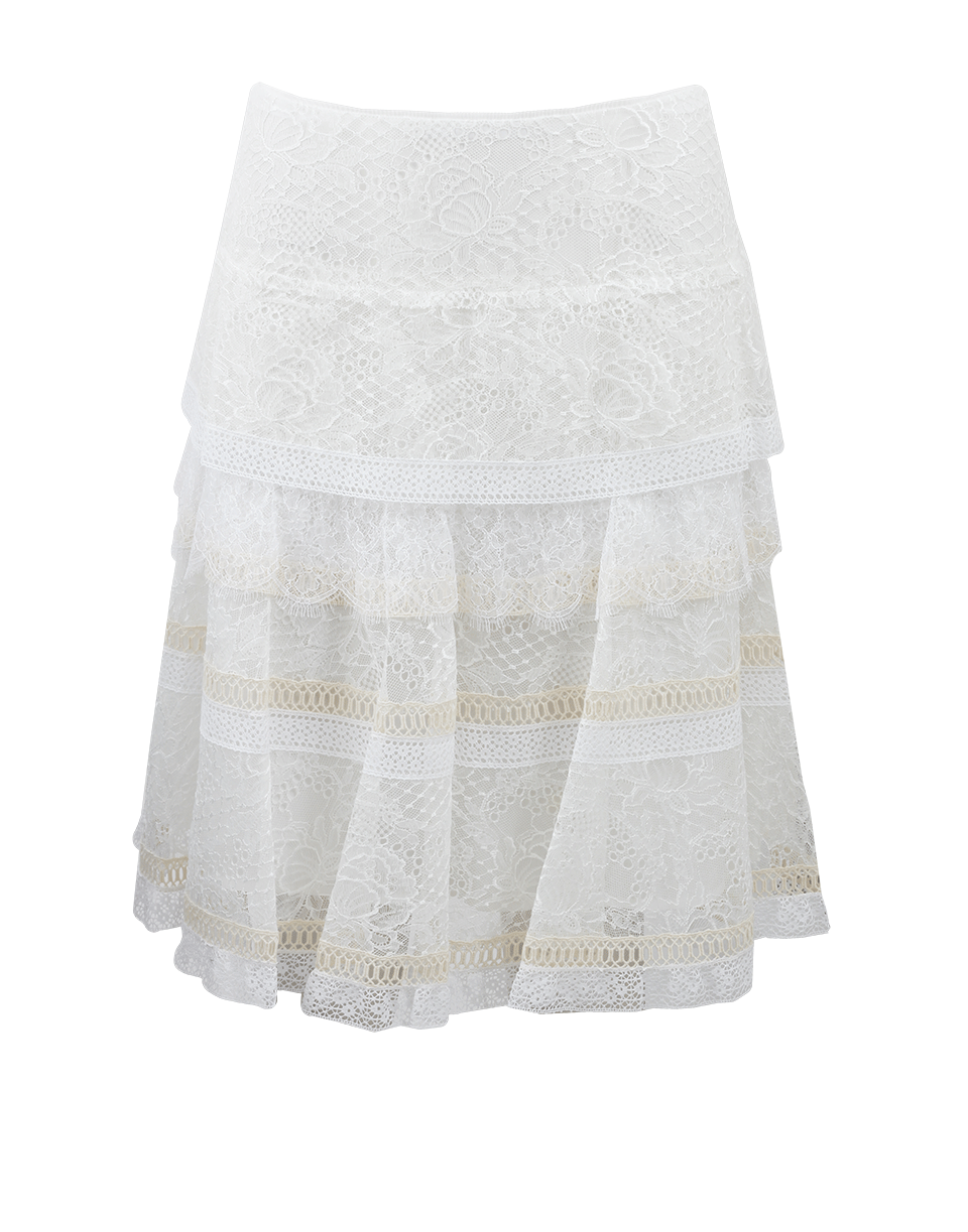 NINA RICCI-Lace Tier Skirt-