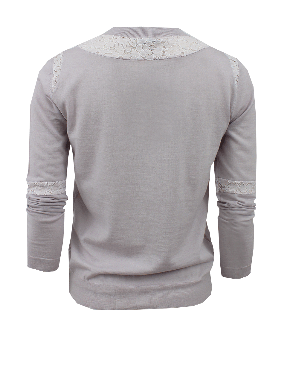 NINA RICCI-Button Lace Detail Cardigan-